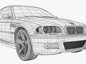 bmw 3-series e46 sedan car 3D 模型