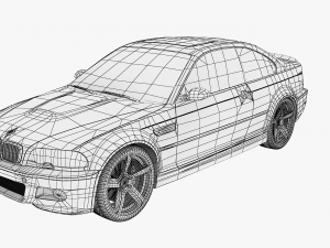 bmw 3-series e46 sedan car 3D 模型