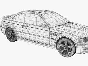bmw 3-series e46 sedan car 3D 模型