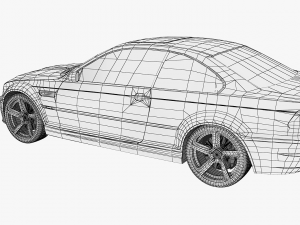 bmw 3-series e46 sedan car 3D 模型