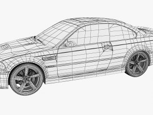 bmw 3-series e46 sedan car 3D 模型