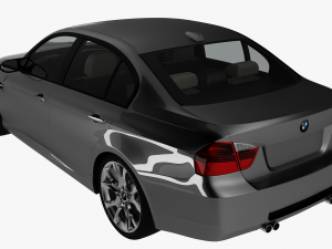 bmw 3-series e90 sedan car 3D Model
