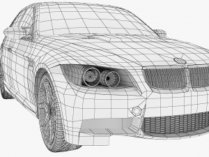 bmw 3-series e90 sedan car 3D Model