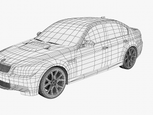 bmw 3-series e90 sedan car 3D Model