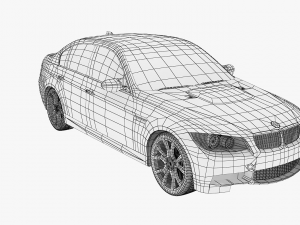 bmw 3-series e90 sedan car 3D Model