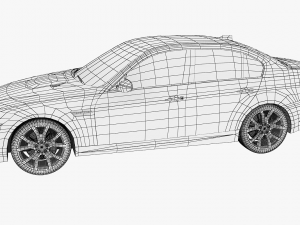 bmw 3-series e90 sedan car 3D Model