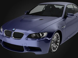 bmw m3 e92 coupe sport car 3D Model