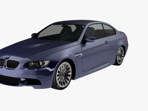 bmw m3 e92 coupe sport car 3D Model