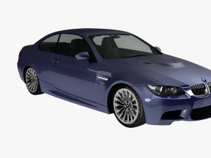 bmw m3 e92 coupe sport car 3D Model