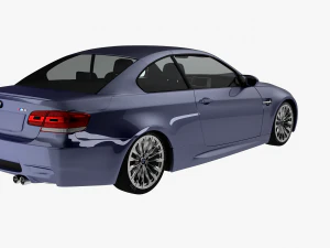 bmw m3 e92 coupe sport car 3D Model