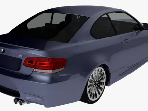 bmw m3 e92 coupe sport car 3D Model