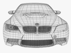 bmw m3 e92 coupe sport car 3D Model