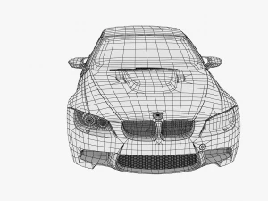bmw m3 e92 coupe sport car 3D Model