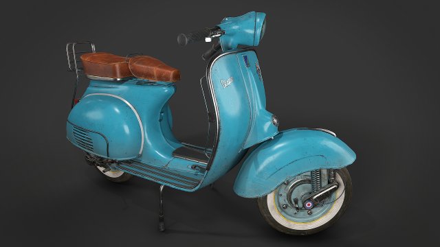 Vespa vintage scooter 3D Model in Motorcycle 3DExport
