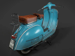 Vespa vintage scooter 3D Model