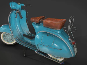 Vespa vintage scooter 3D Model
