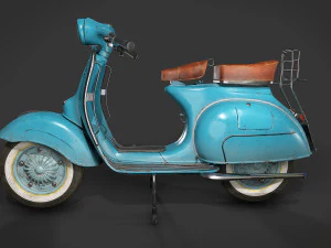 Vespa vintage scooter 3D Model