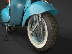 Vespa vintage scooter 3D Модель