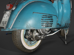 Vespa vintage scooter 3D Модель