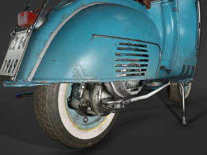 Vespa vintage scooter 3D Model
