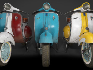 Vespa vintage scooter 3D Модель