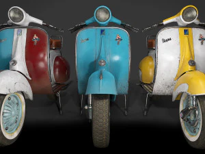 Vespa vintage scooter 3D Model