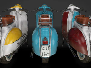 Vespa vintage scooter 3D Model