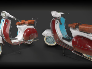 Vespa vintage scooter 3D Модель