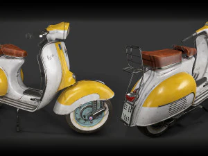Vespa vintage scooter 3D Model