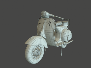 Vespa vintage scooter 3D Модель