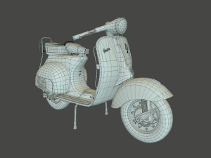 Vespa vintage scooter 3D Модель