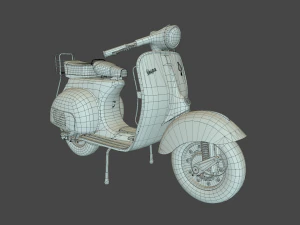 Vespa vintage scooter 3D Model