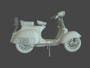 Vespa vintage scooter 3D Model