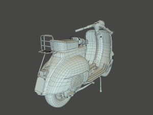 Vespa vintage scooter 3D Модель