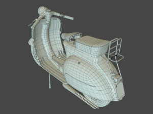 Vespa vintage scooter 3D Model