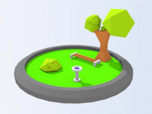 Low-Poly-Park 3D Modell