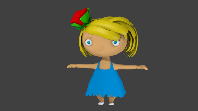etna the little girl Model 3D .c4d .max .obj .3ds .fbx .stl .blend 