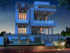 exterior night view 3D Model