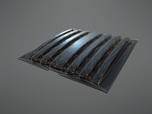 lowpoly pbr rusty dumpster and trashbag 3D मॉडल