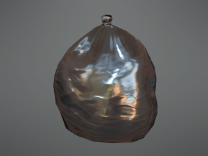 lowpoly pbr rusty dumpster and trashbag 3D मॉडल