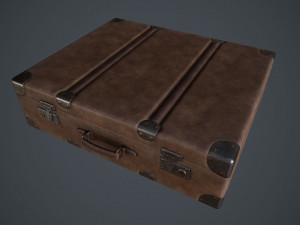 lowpoly pbr leather briefcase 3D Model