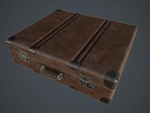 lowpoly pbr leather briefcase 3D Model