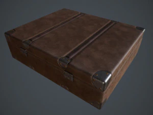 lowpoly pbr leather briefcase 3D Model