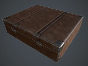 lowpoly pbr leather briefcase 3D Model