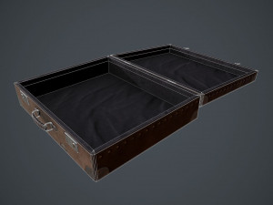 lowpoly pbr leather briefcase 3D Модель