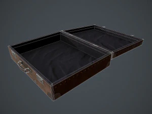 lowpoly pbr leather briefcase 3D Model