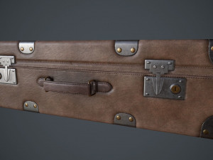 lowpoly pbr leather briefcase 3D Модель