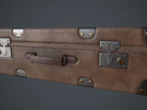 lowpoly pbr leather briefcase 3D Model