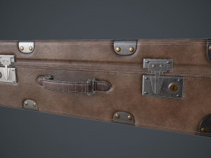 lowpoly pbr leather briefcase 3D Модель