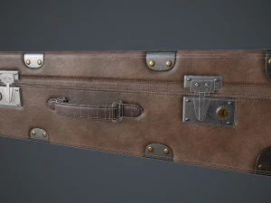 lowpoly pbr leather briefcase 3D Model